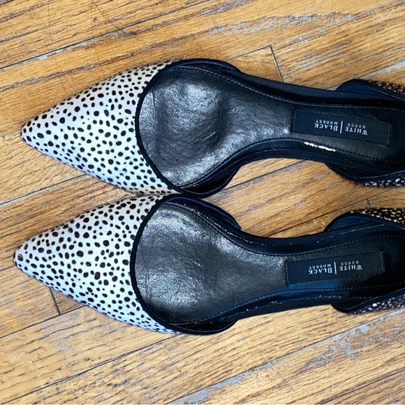 White House Black Market D’Orsay Horsehair Flats Size 6 Animal print - Picture 9 of 10